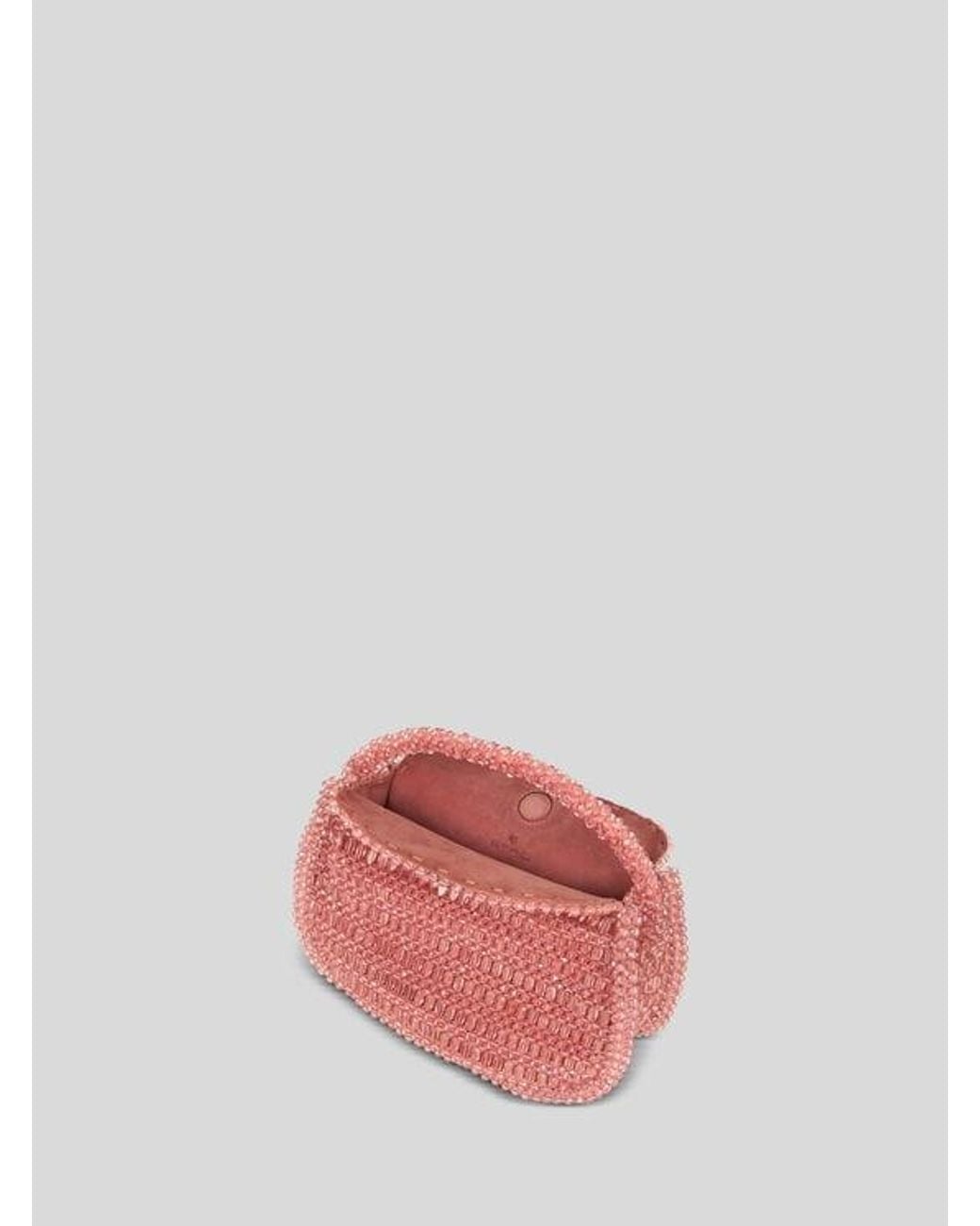 Etro Pink Small Pony Bag With Embroidered Beads