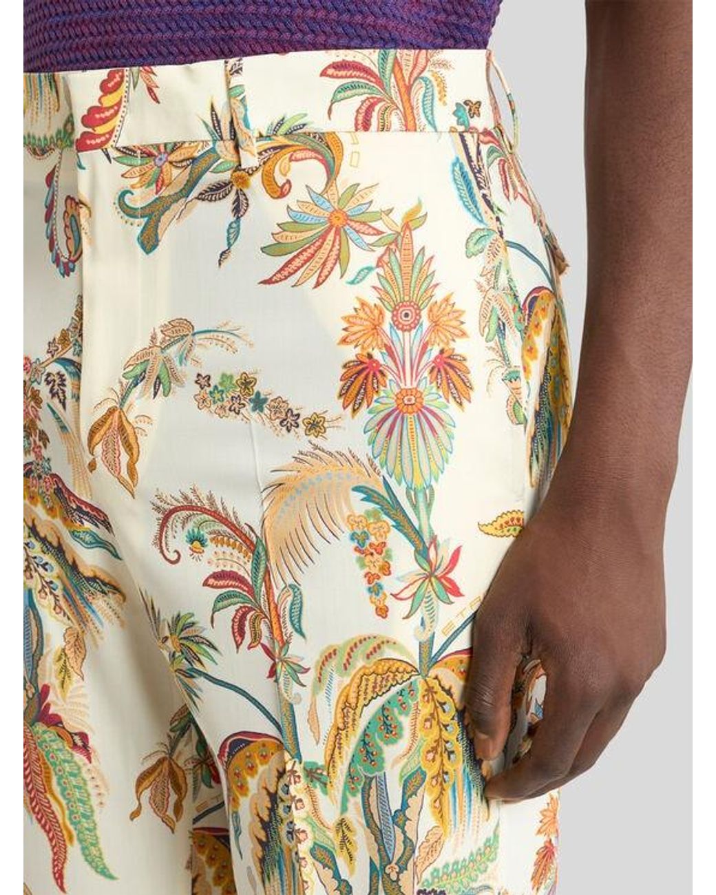 Etro Natural Straight-Leg Trousers for men