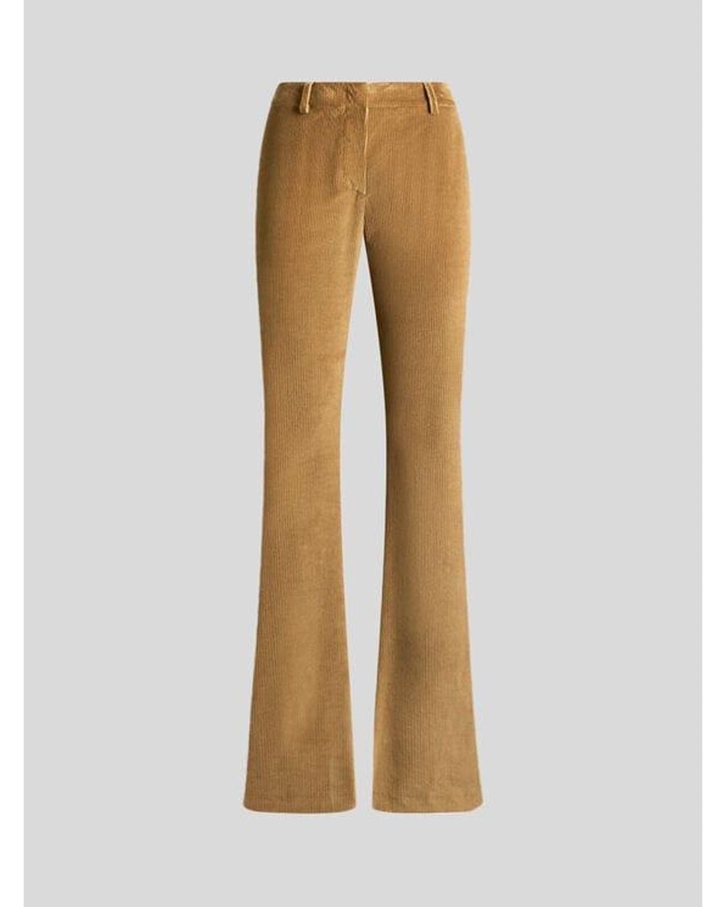 Etro Natural Corduroy Velvet Trousers