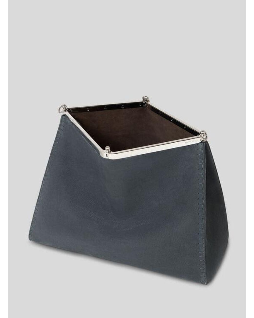 Etro Blue Large Nubuck Leather Vela Bag for men