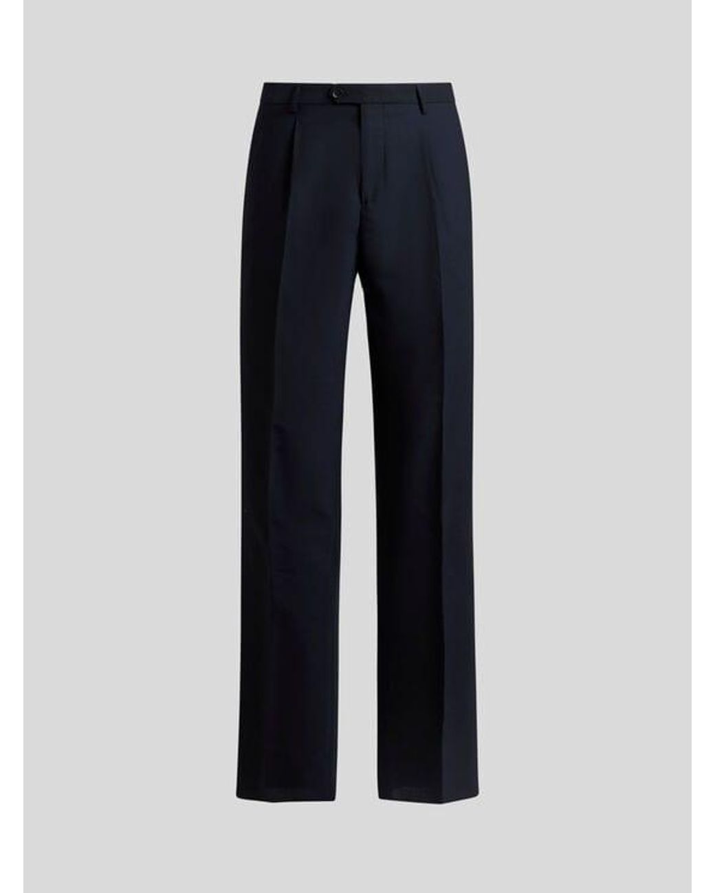 Etro Blue Wool Trousers for men