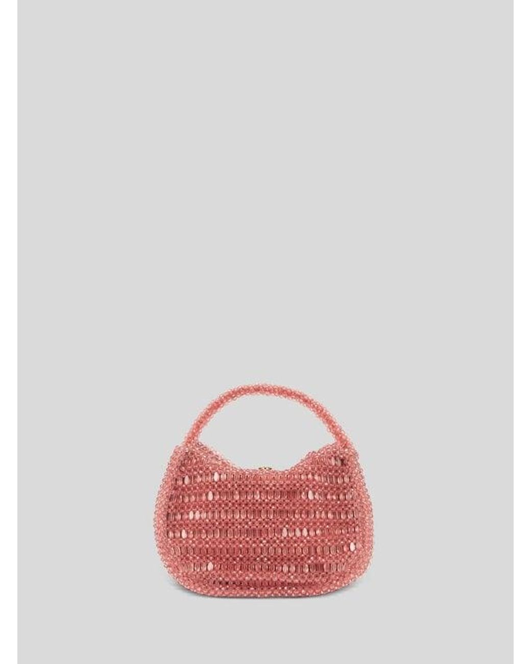 Etro Pink Small Pony Bag With Embroidered Beads