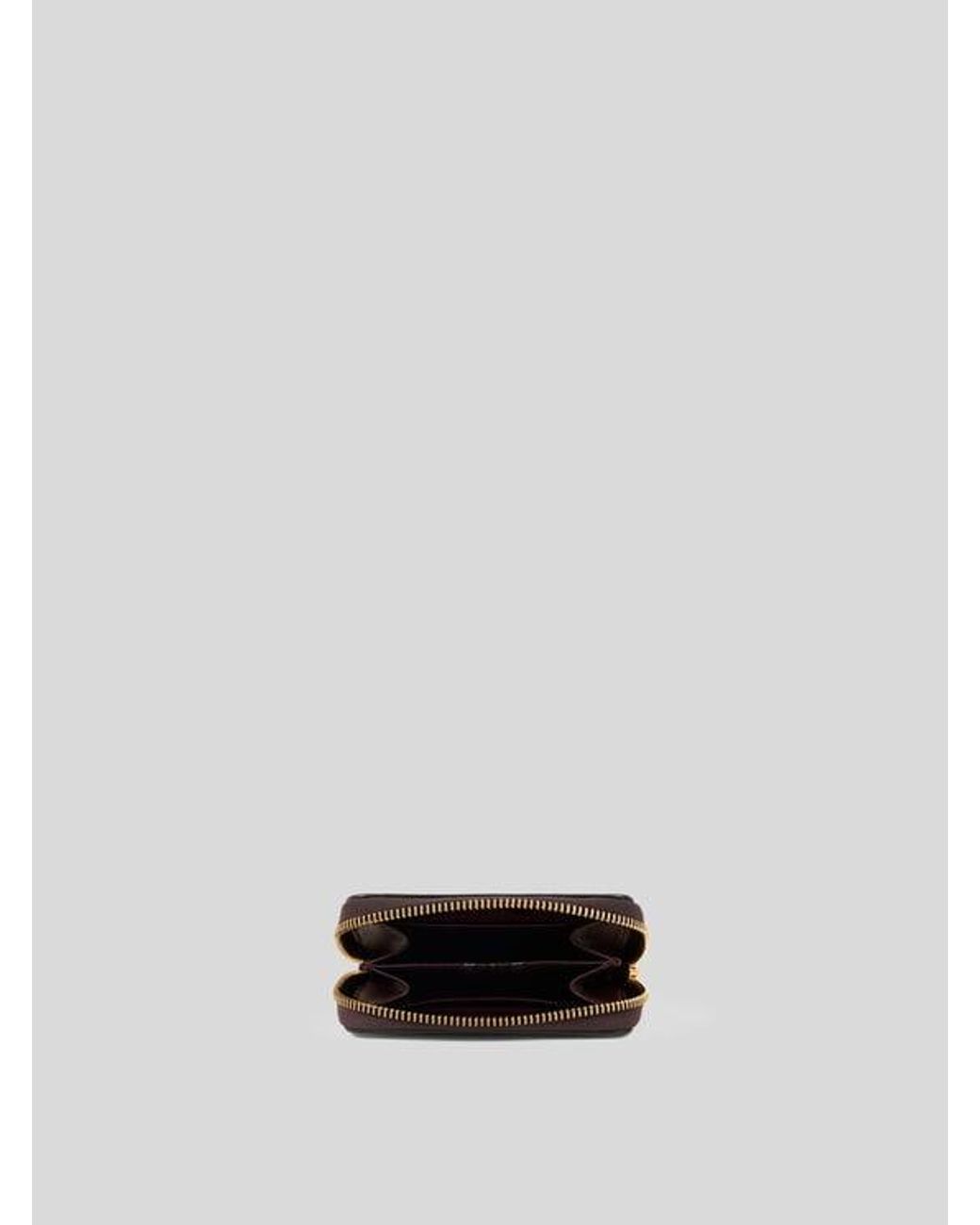 Etro Brown Libra Compact Zip-Around Leather Wallet With Pegaso