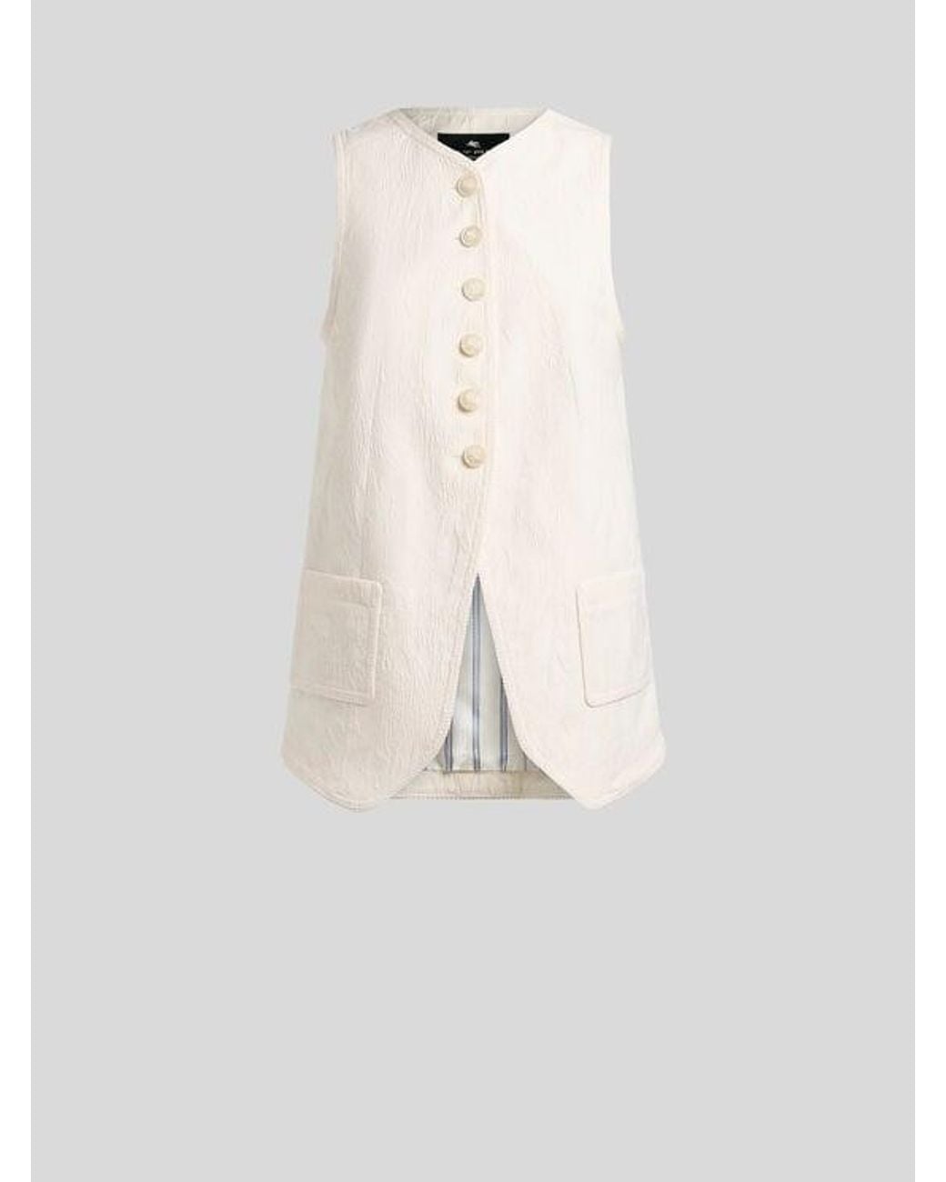 Etro White Waistcoat