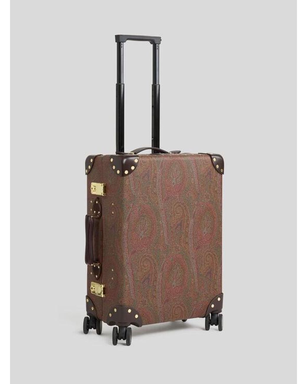 Etro Brown X Globe-Trotter Arnica And Leather Carry-On Case for men