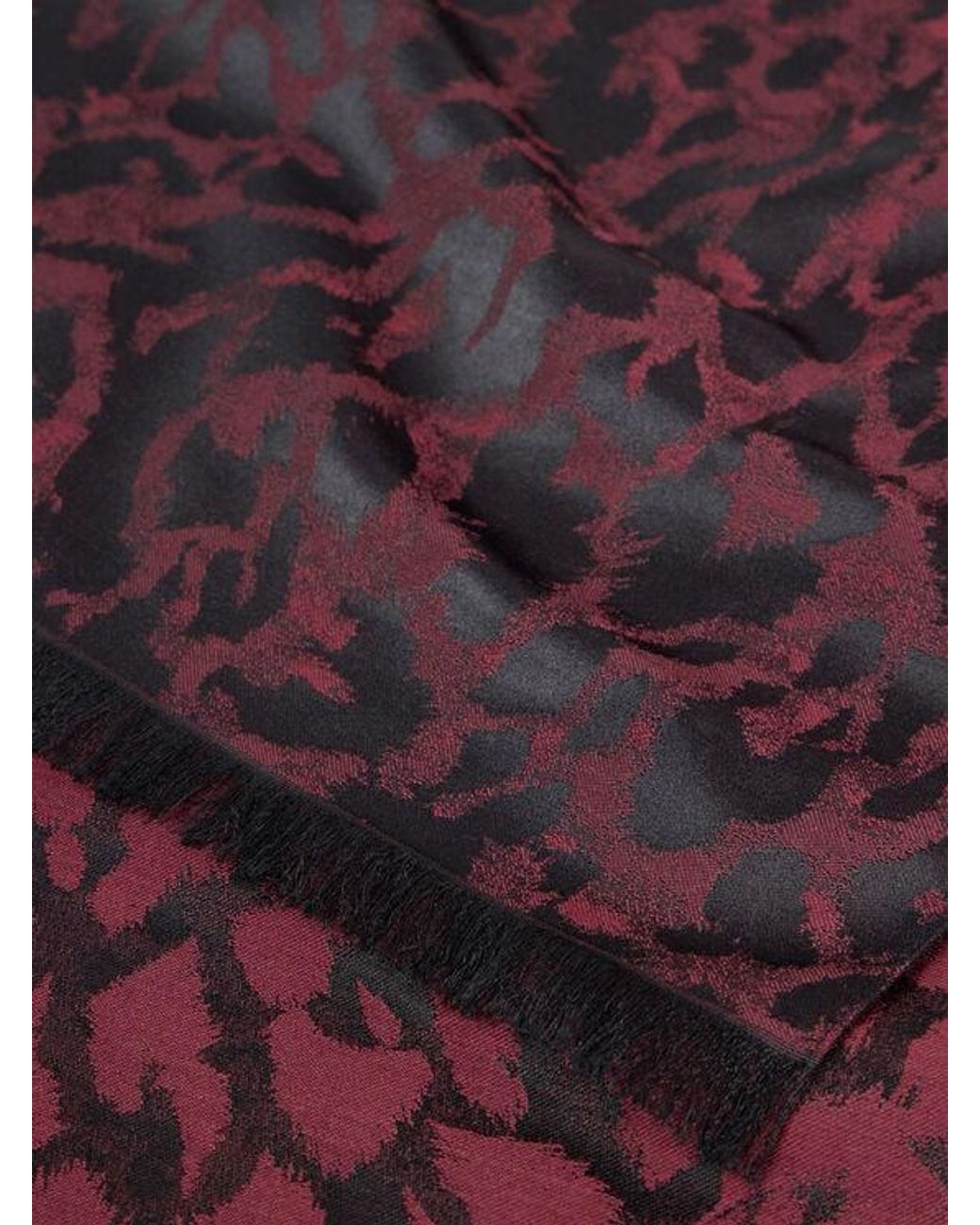 Etro Purple Wool-Blend Scarf With Animal Motif for men