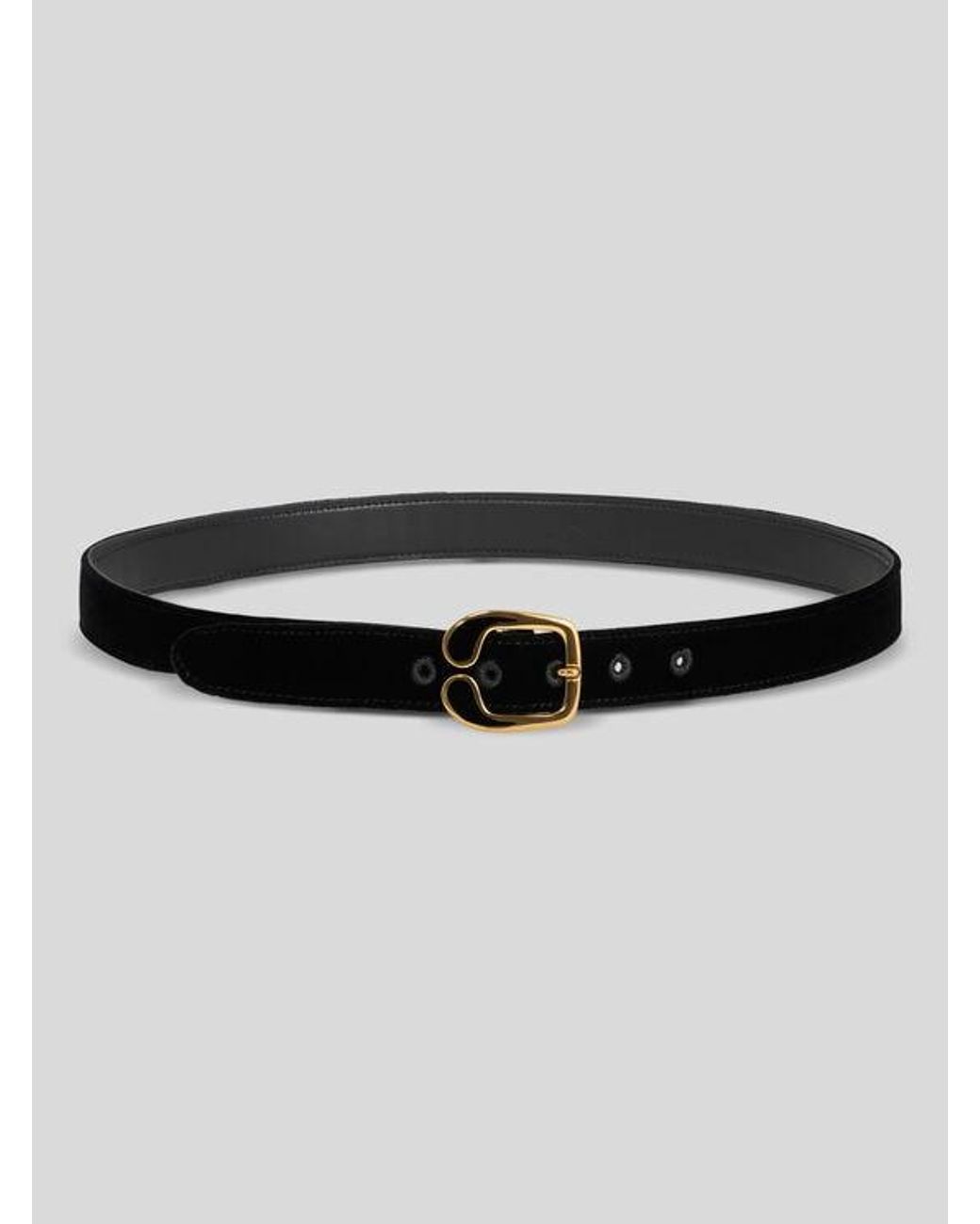Etro Black Velvet Belt With Enamelled Paisley Buckle