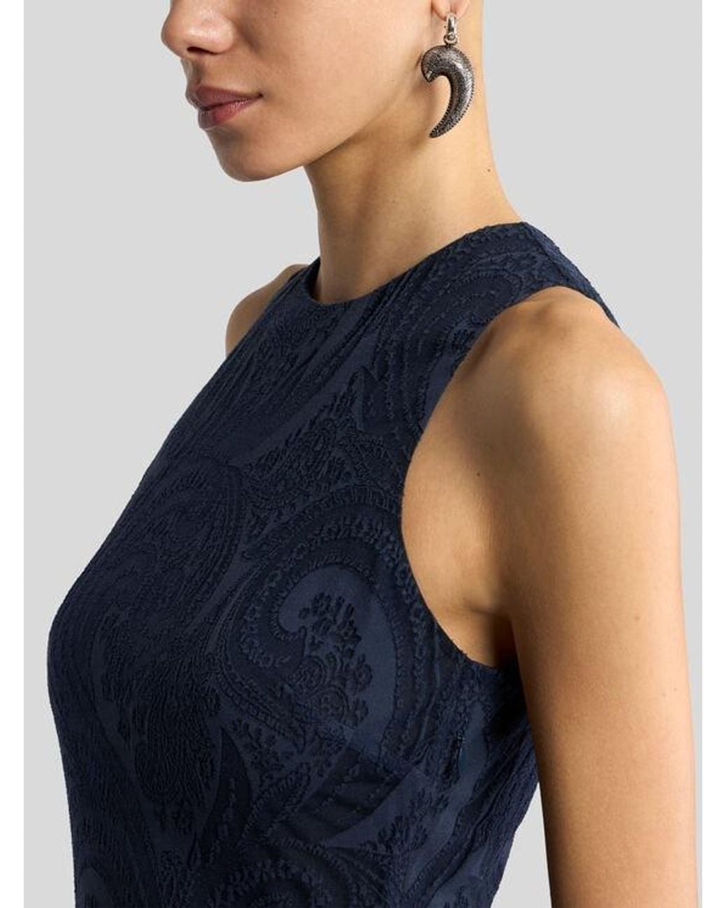 Etro White Drop Earrings With Arnica Paisley