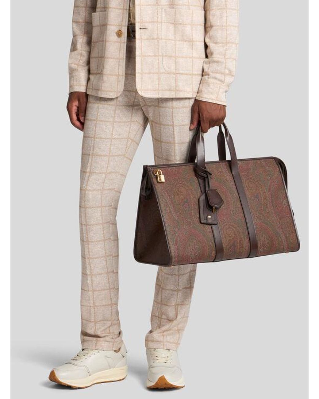 Etro Brown Arnica Travel Bag for men