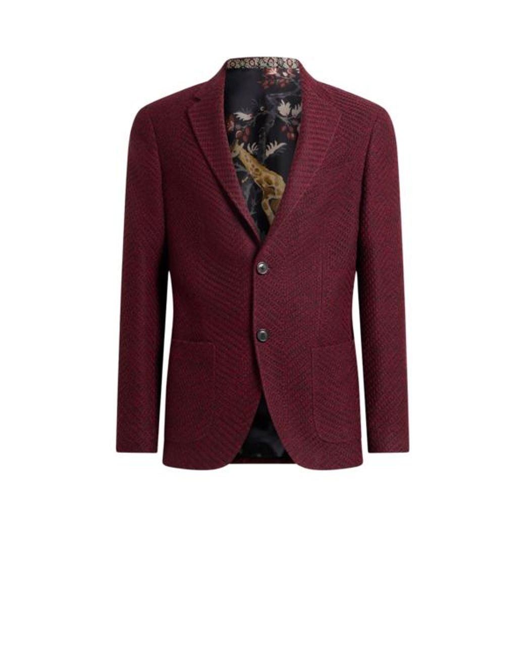 Etro Purple Single-Breasted Jacket for men