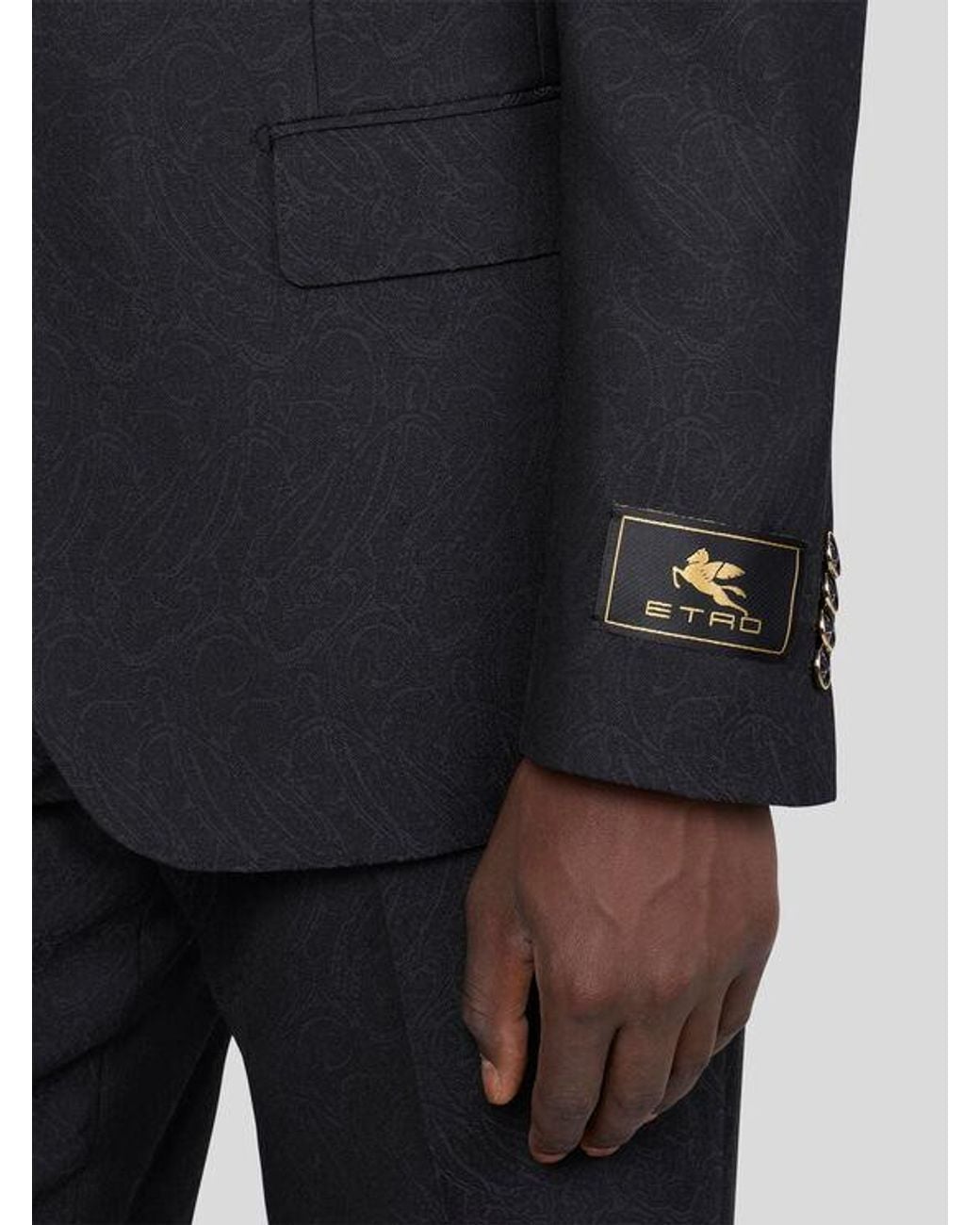 Etro Blue Single-Breasted Jacket for men