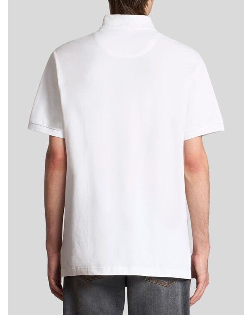 Etro White Polo Shirt With Printed Details for men