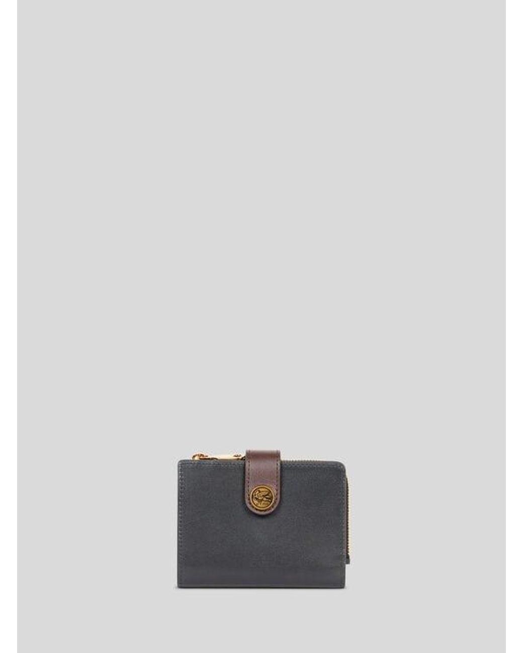 Etro White Small Leather Wallet
