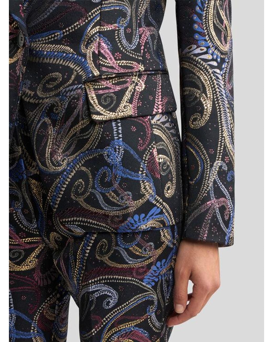 Etro Black Single-Breasted Jacket