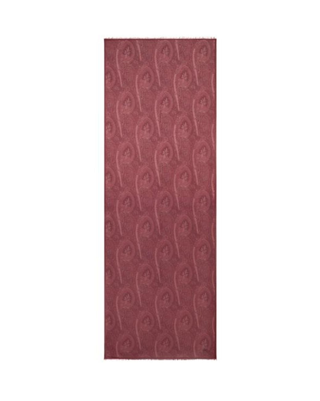 Etro Purple Paisley Scarf for men
