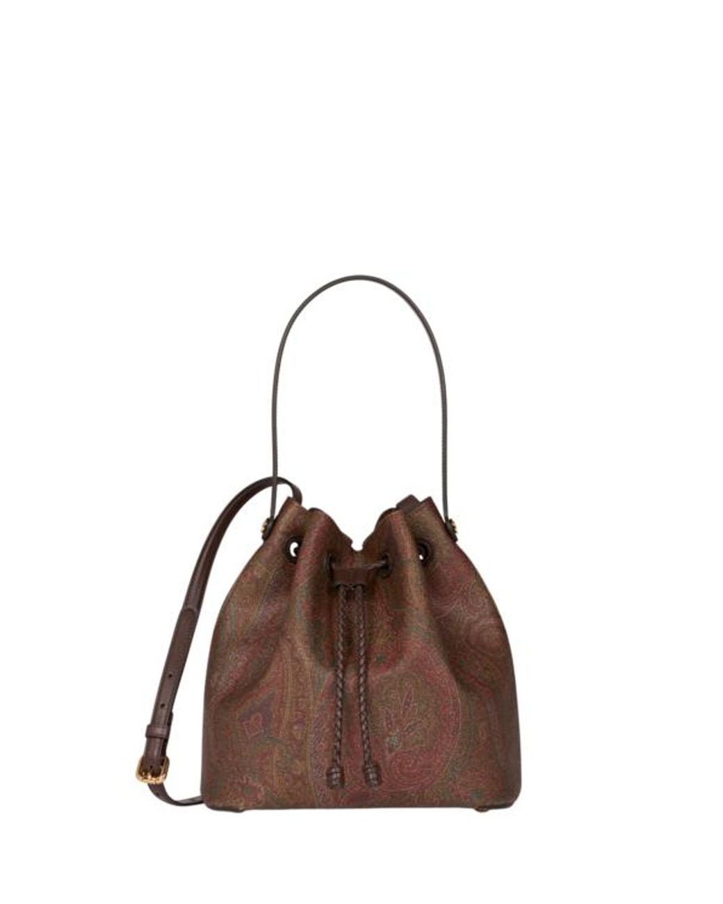 Etro Brown Small Arnica Bucket Bag