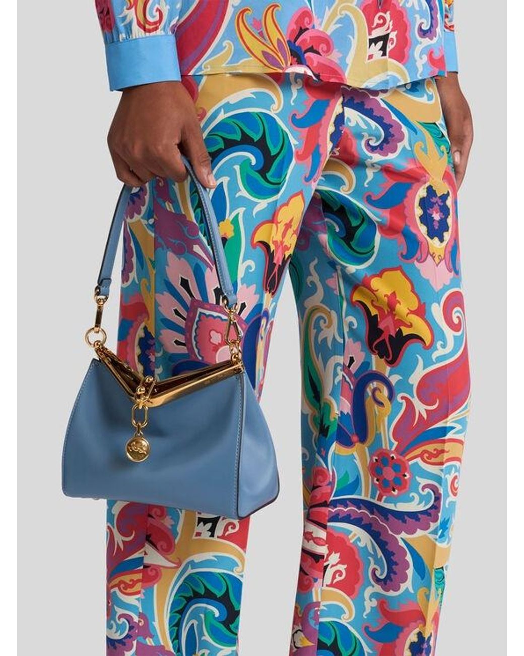 Etro Blue Small Vela Bag