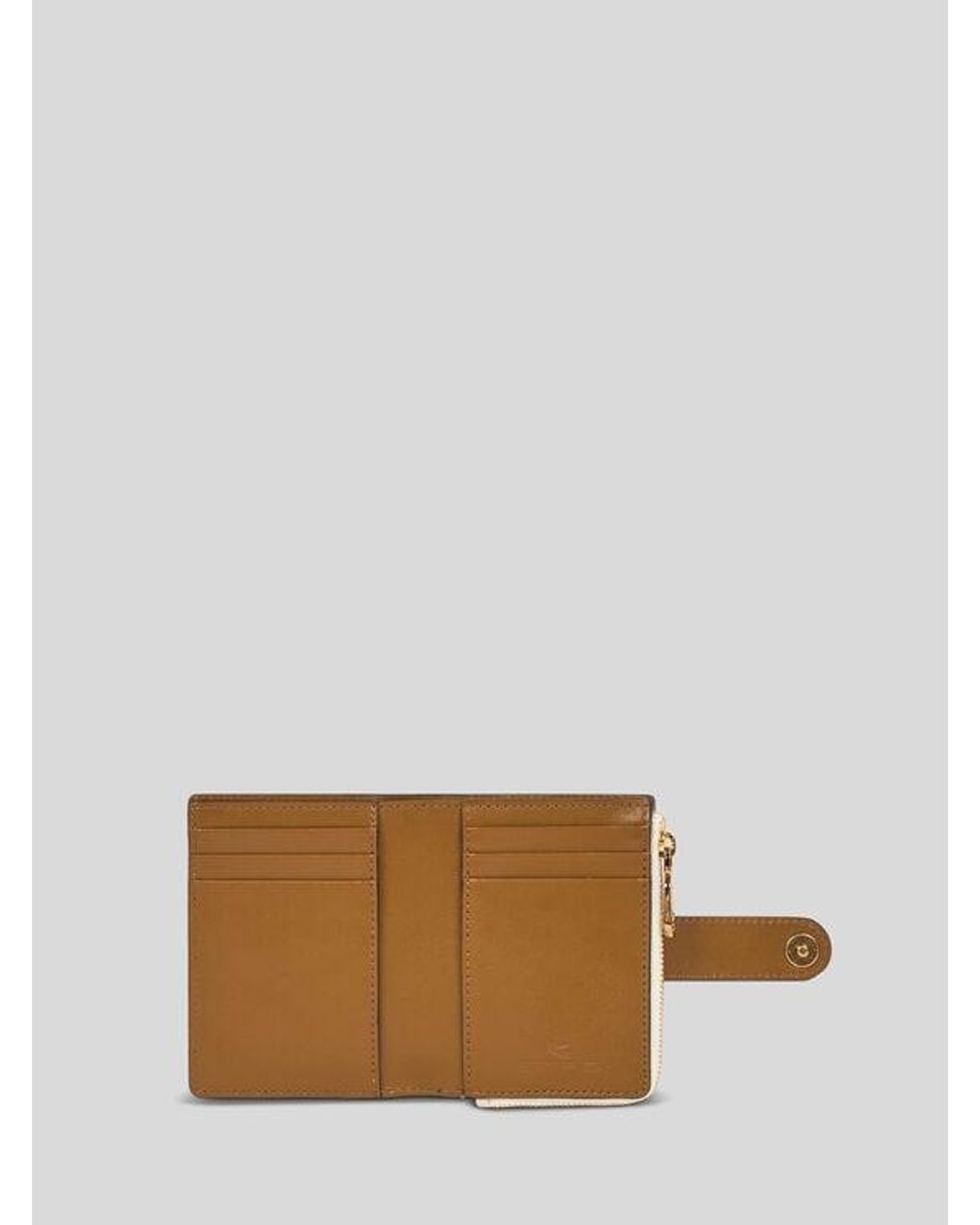 Etro Natural Small Leather Wallet
