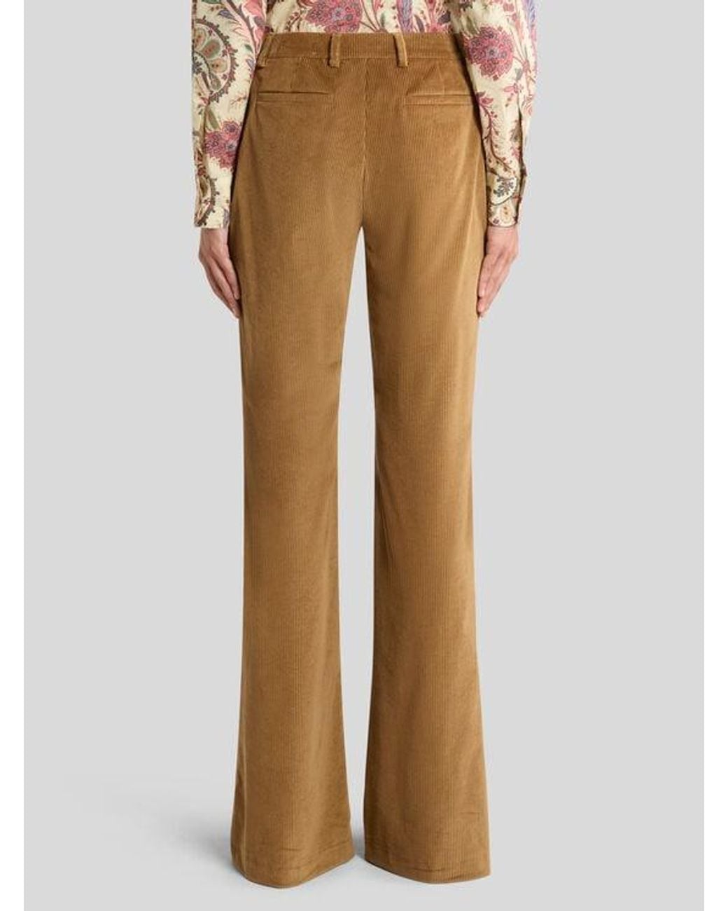 Etro Natural Corduroy Velvet Trousers