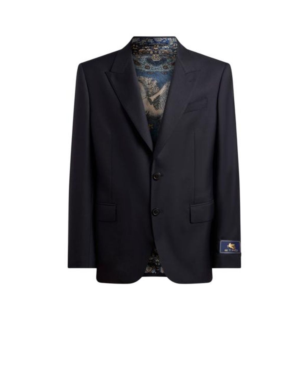 Etro Blue Single-Breasted Wool-Blend Flannel Jacket for men