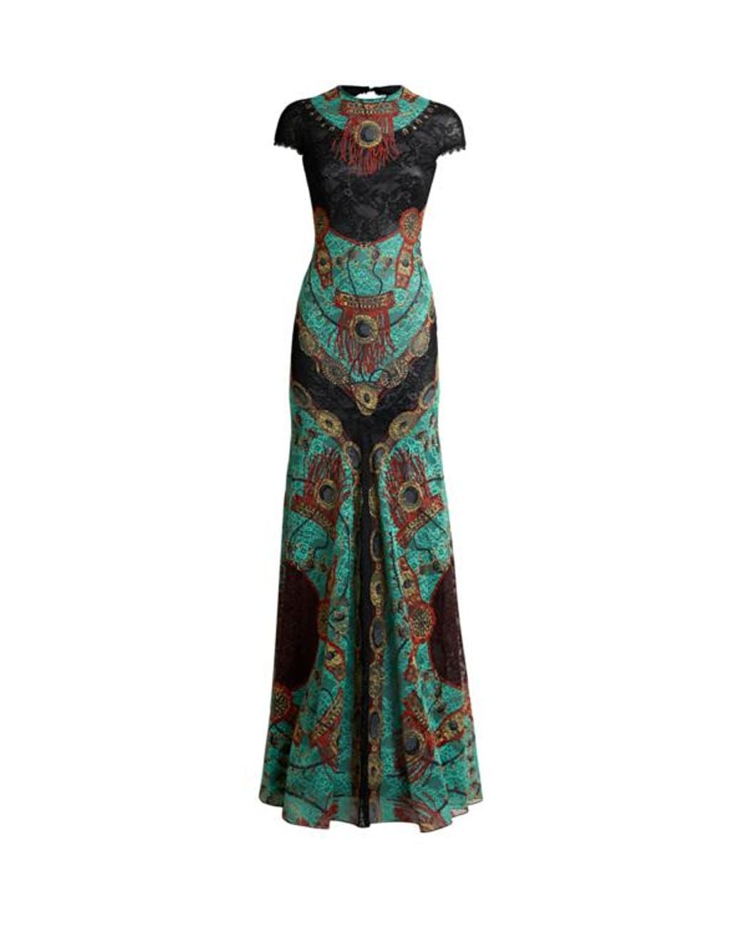 Etro Green Long Dress