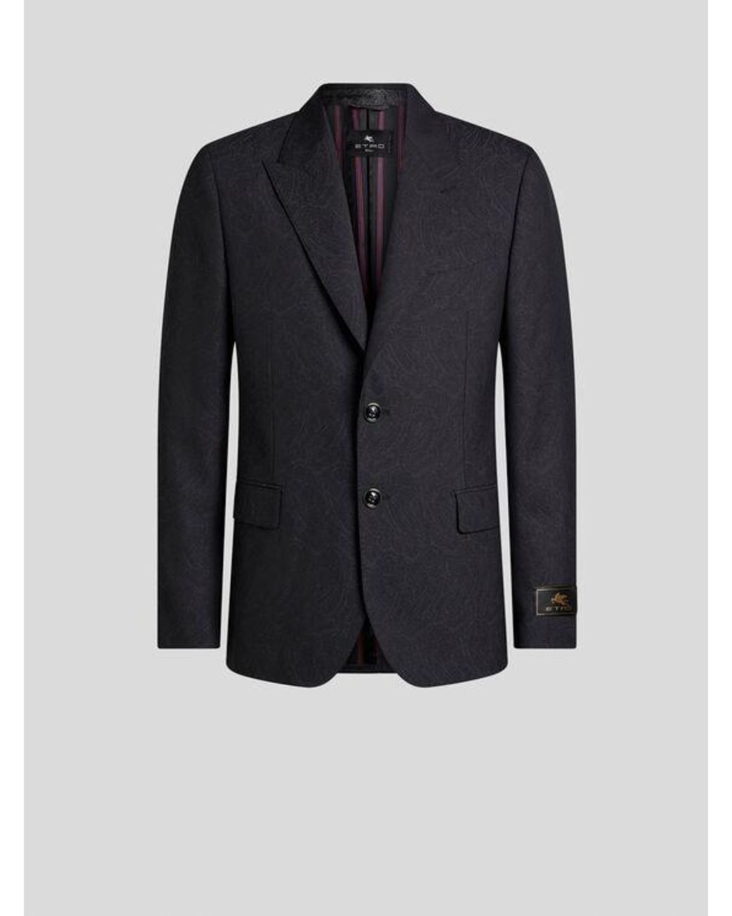 Etro Blue Single-Breasted Jacket for men