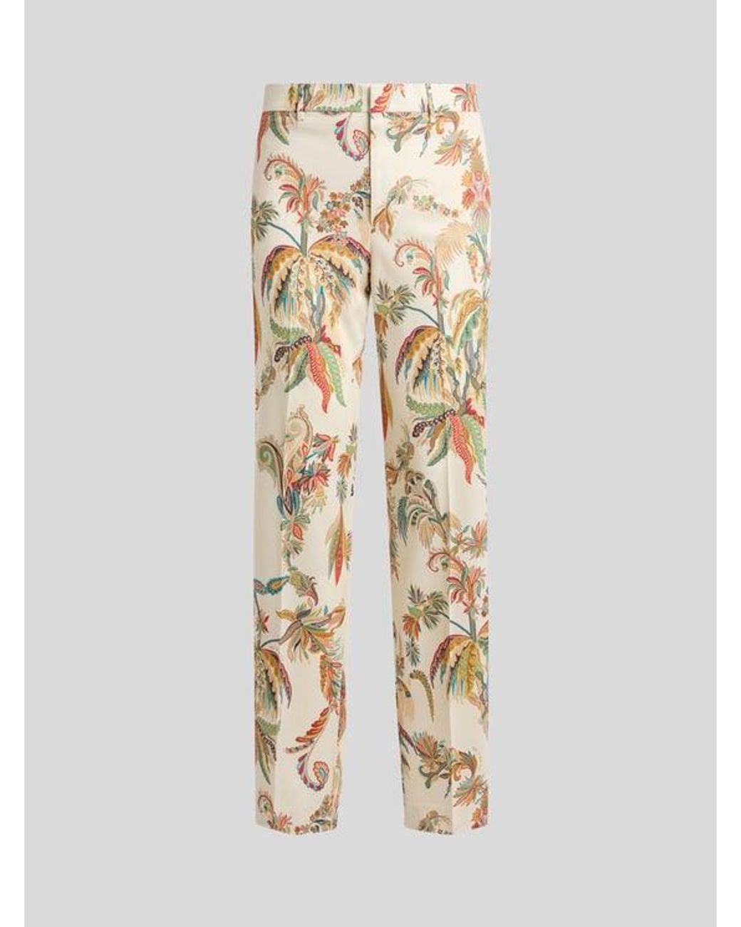 Etro Natural Straight-Leg Trousers for men