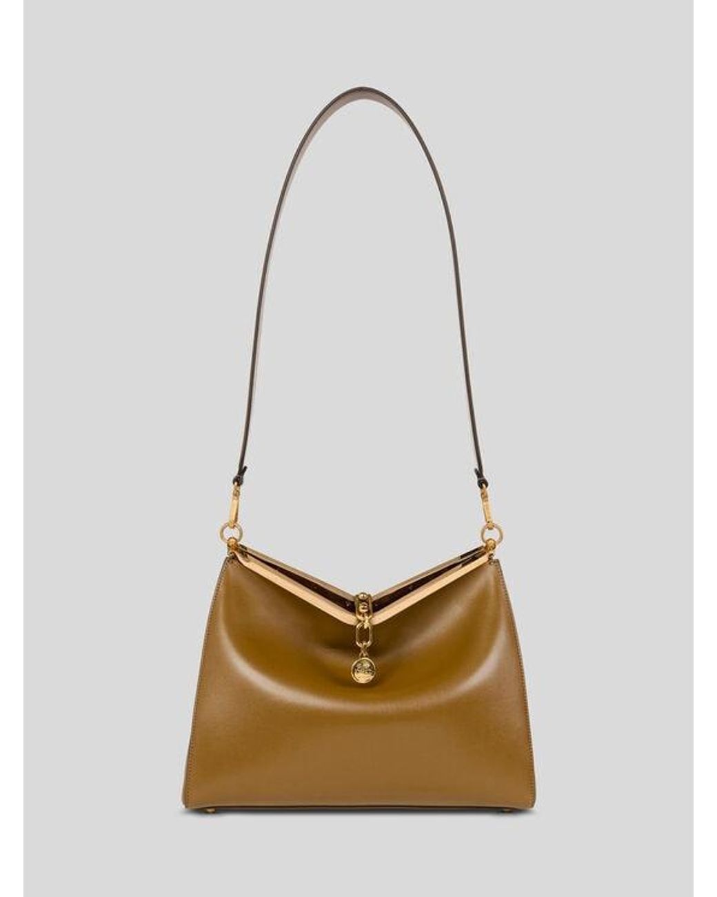 Etro Metallic Large Leather Vela Bag