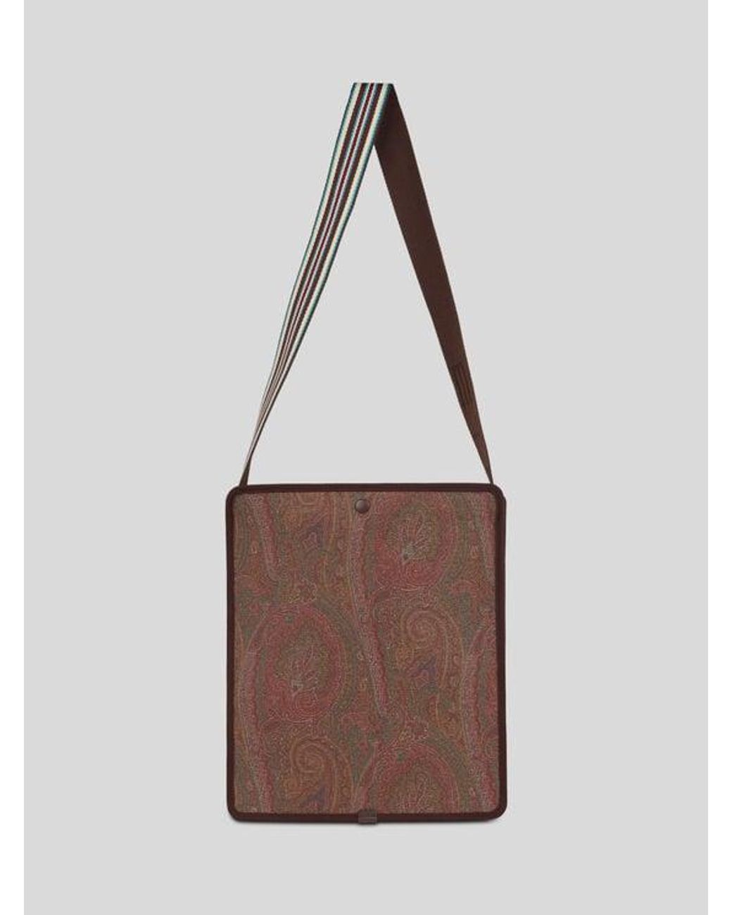 Etro Brown Essential Medium Arnica Bag for men
