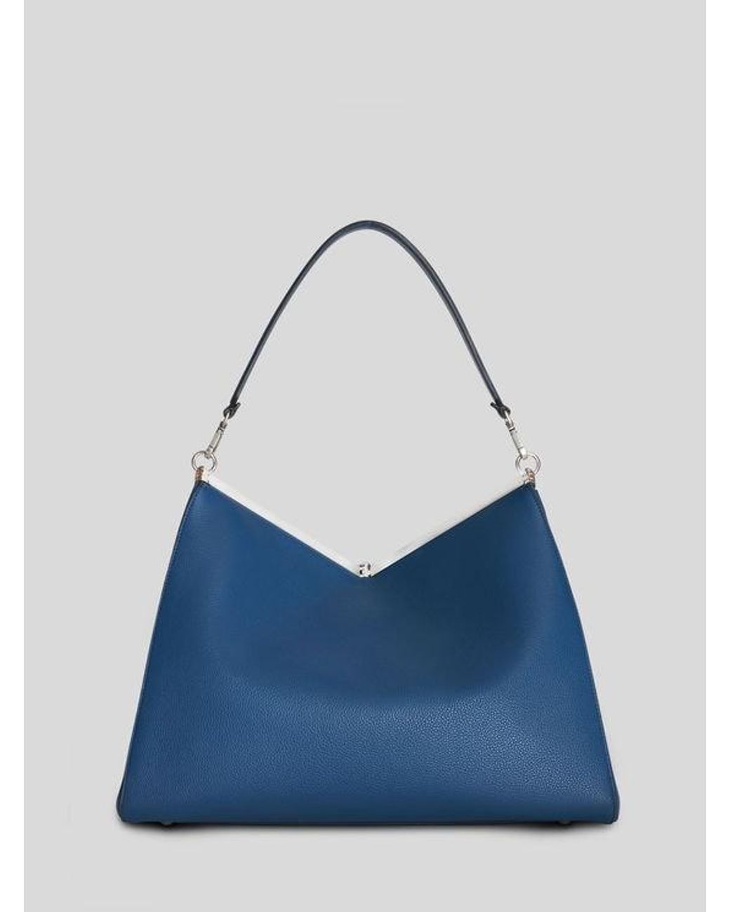 Etro Blue Large Leather Vela Bag for men