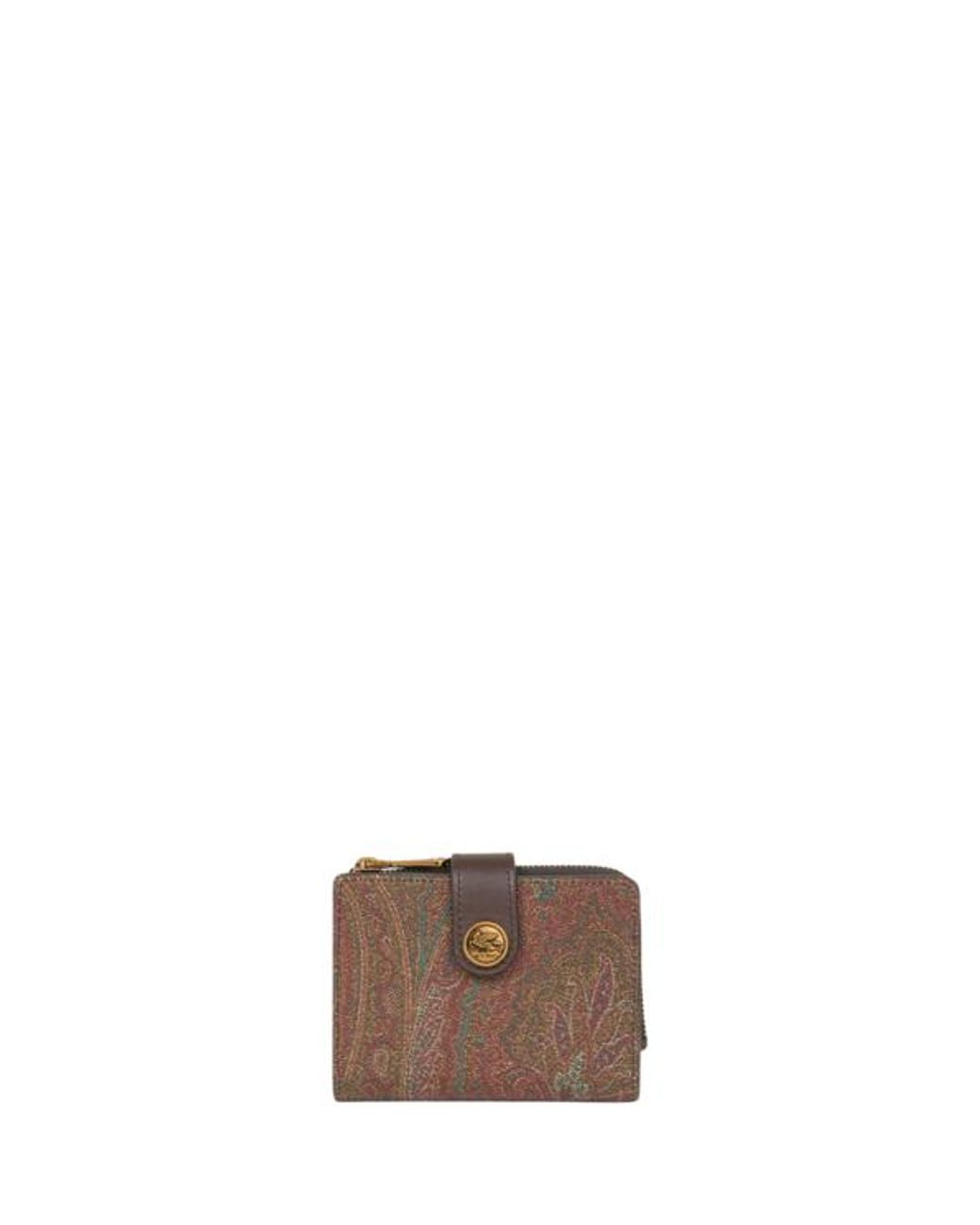 Etro Brown Arnica Wallet With Pegaso Detail