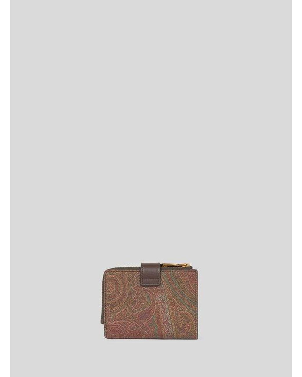 Etro Brown Arnica Wallet With Pegaso Detail