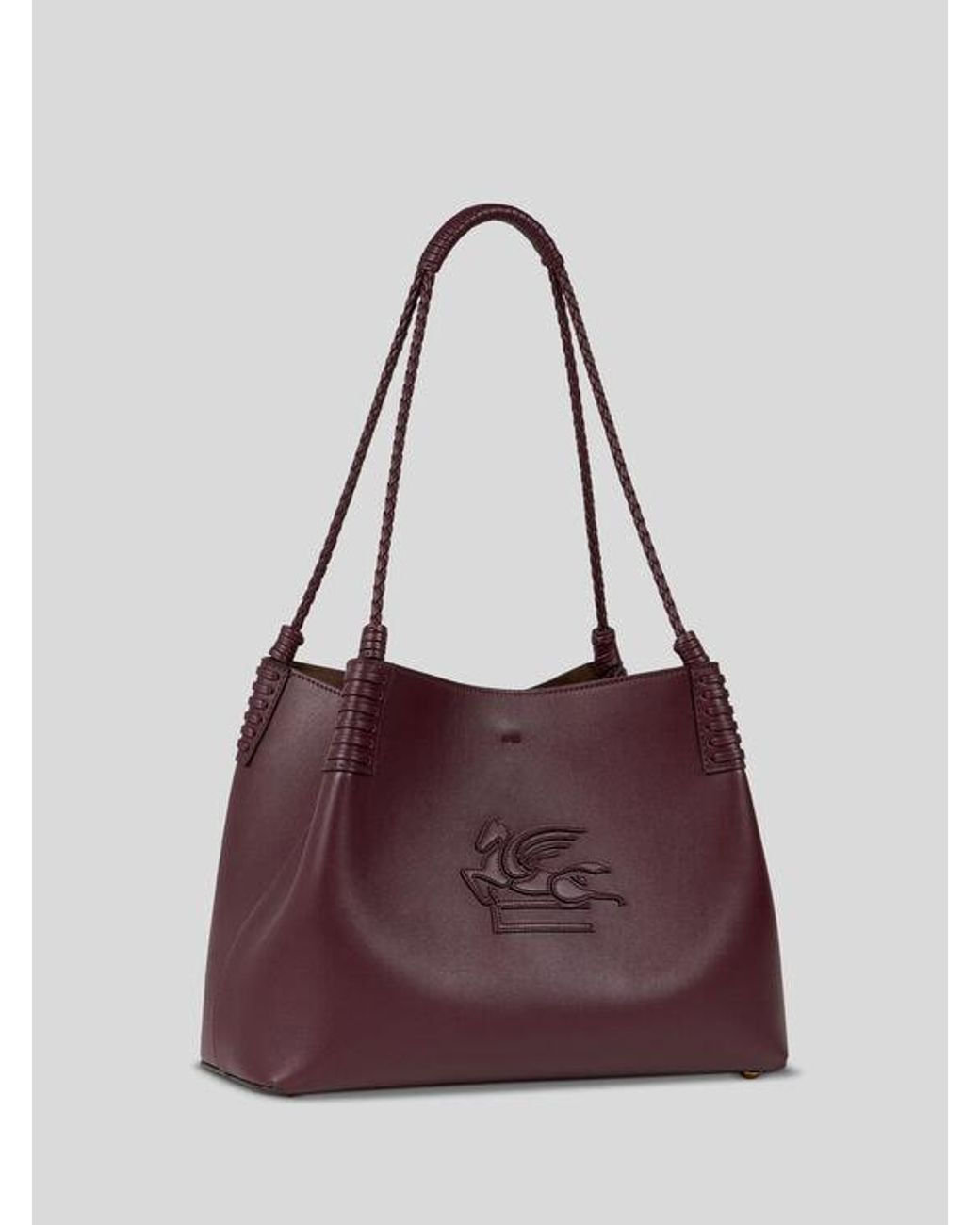 Etro Purple Medium Libra Tote Bag
