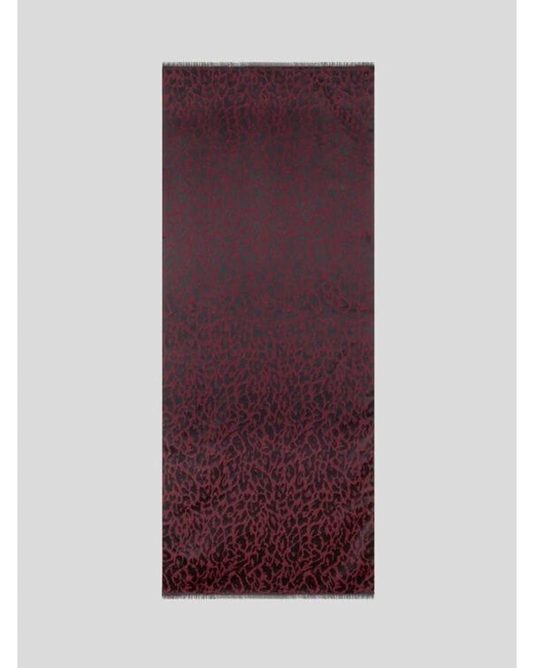 Etro Purple Wool-Blend Scarf With Animal Motif for men