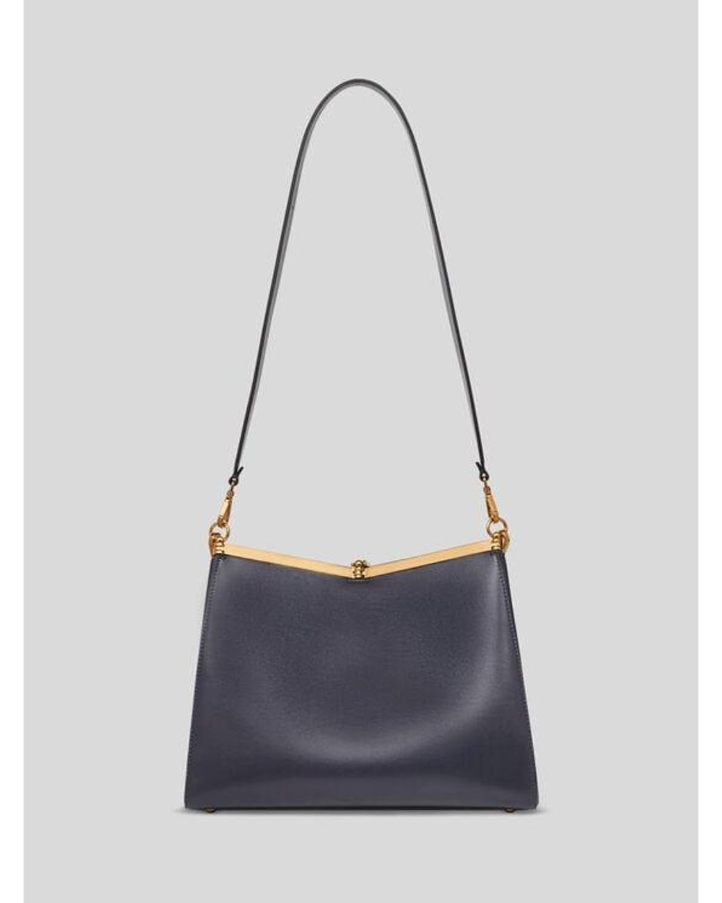 Etro Blue Large Leather Vela Bag