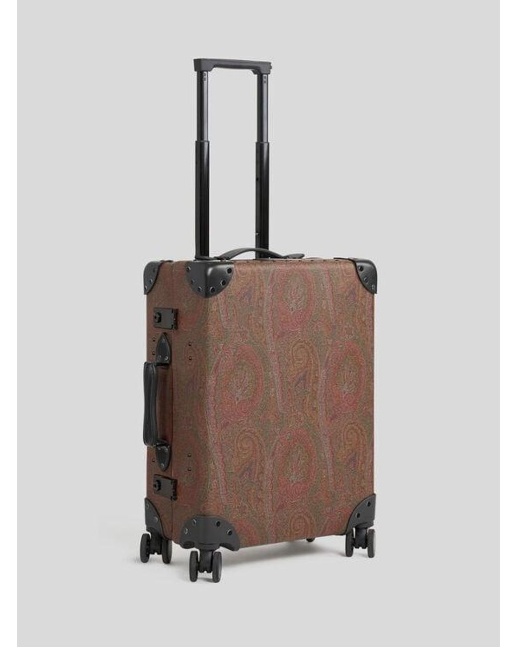 Etro Brown X Globe-Trotter Arnica And Leather Carry-On Case for men