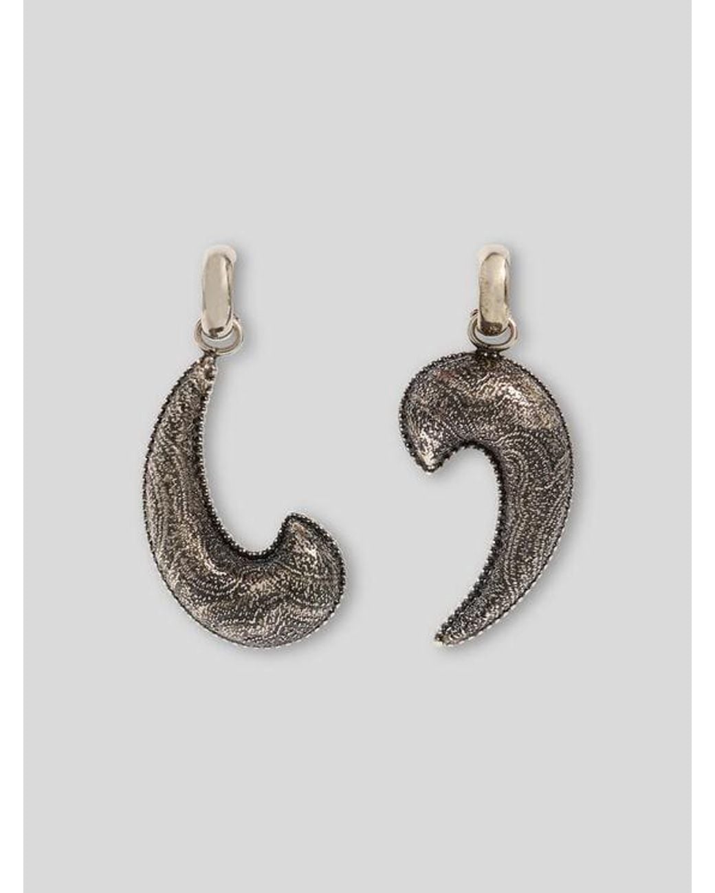 Etro White Drop Earrings With Arnica Paisley