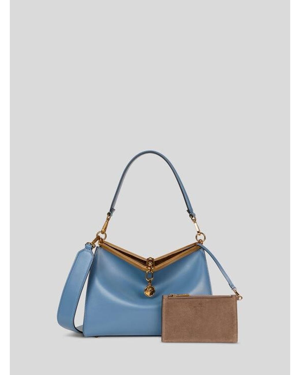 Etro Blue Medium Vela Bag