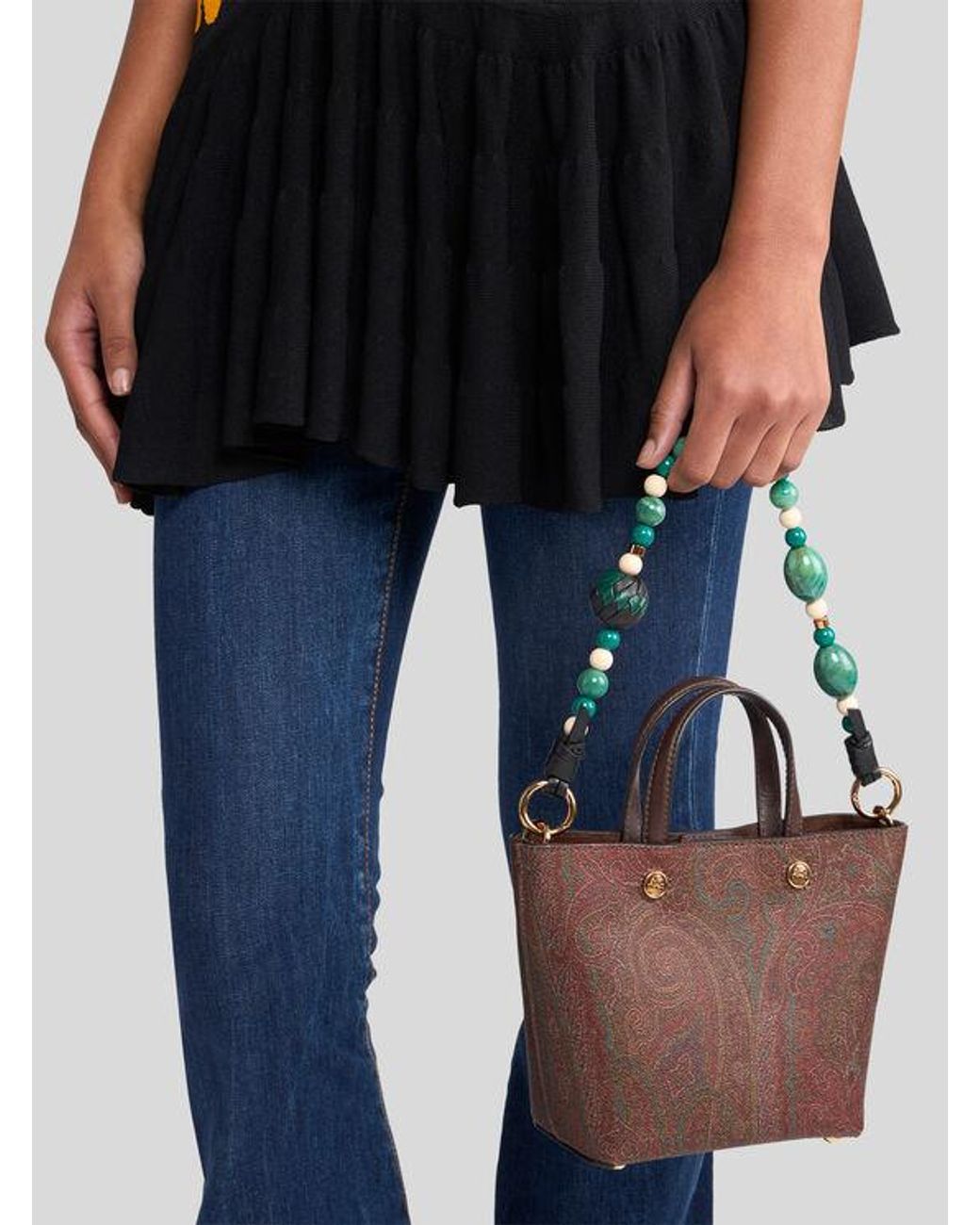 Etro Green Bag Handle With Marbles