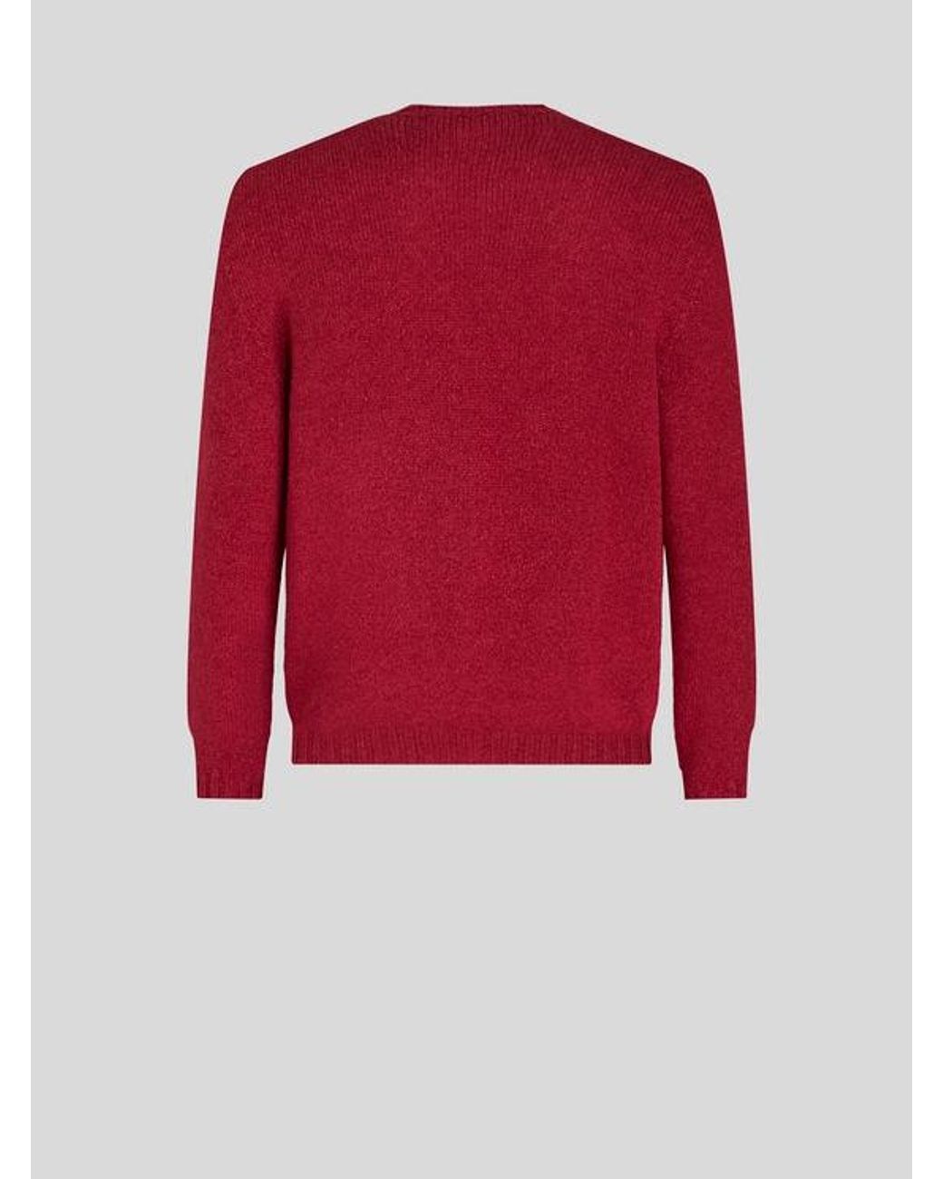 Etro Red Cashmere Jumper for men