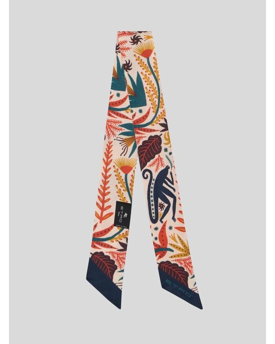Etro White X Tabby Booth Silk Twill Paisleyina With Placed Print