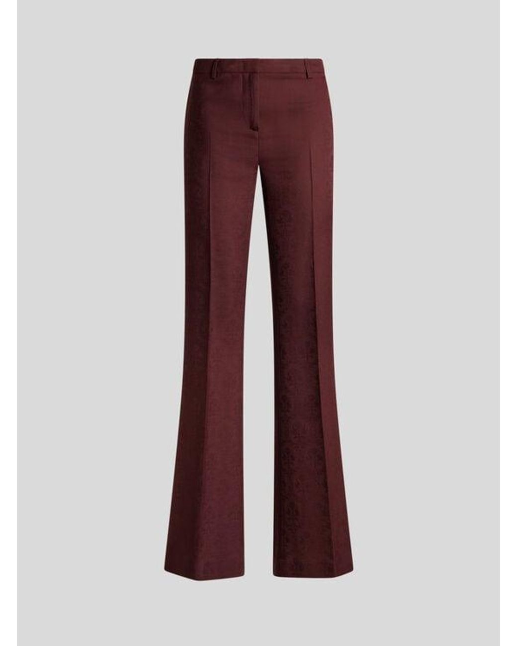 Etro Purple Cool Wool Jacquard Trousers
