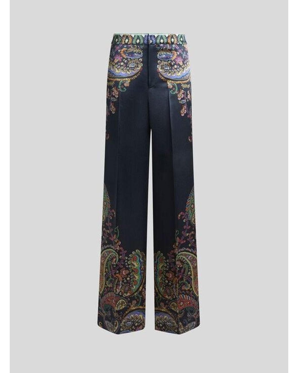Etro Blue Wide-Leg Trousers