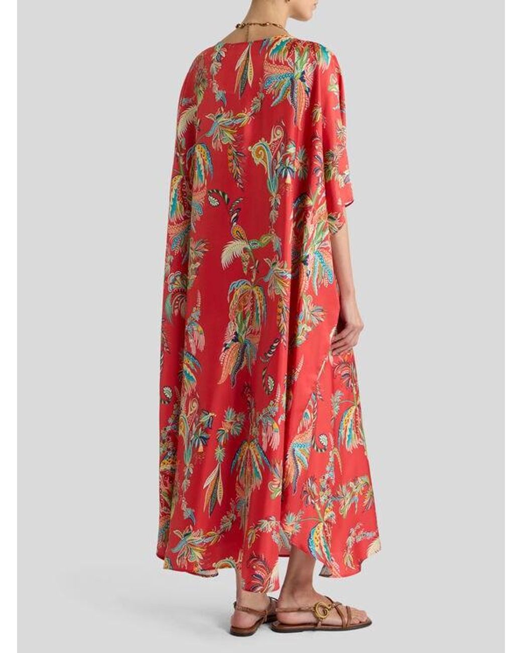Etro Red Long Tunic Dress