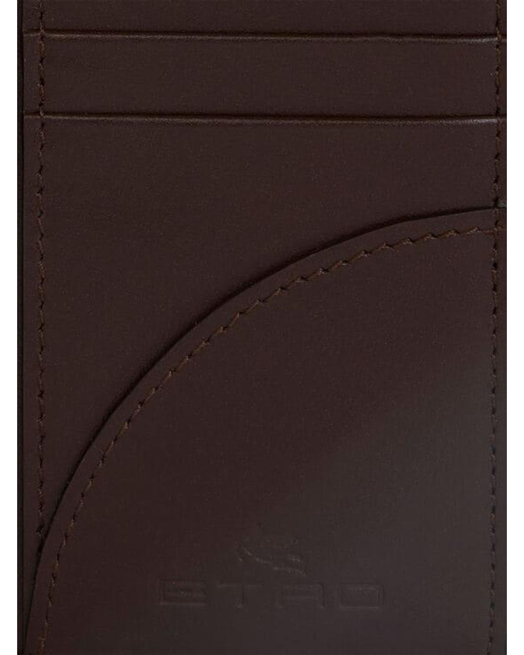 Etro Brown Arnica Document And Card Holder for men