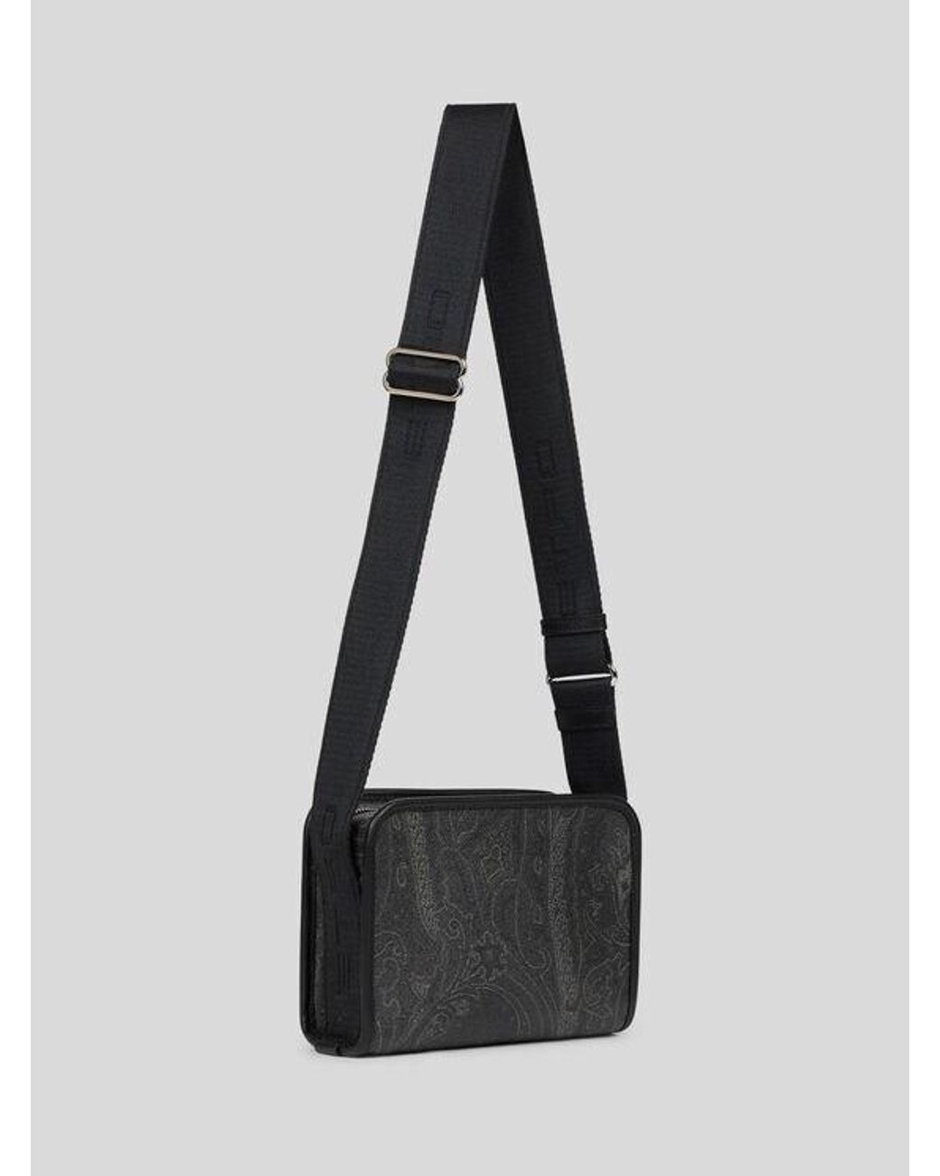 Etro Black Arnica Camera Case With Shoulder Strap for men