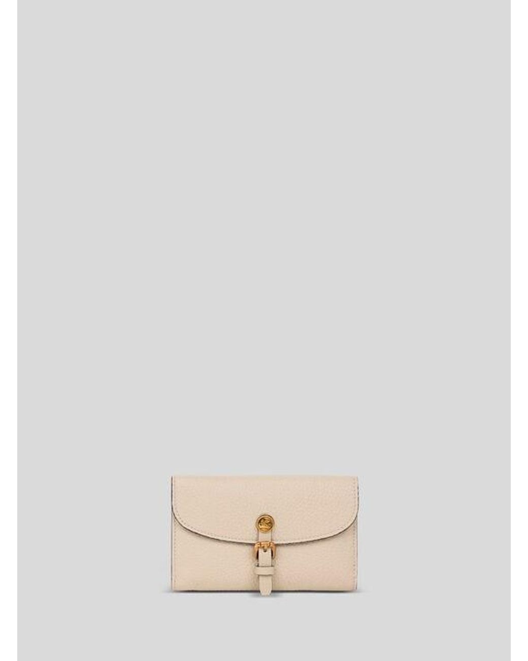 Etro Natural Hammered Leather Pony Wallet