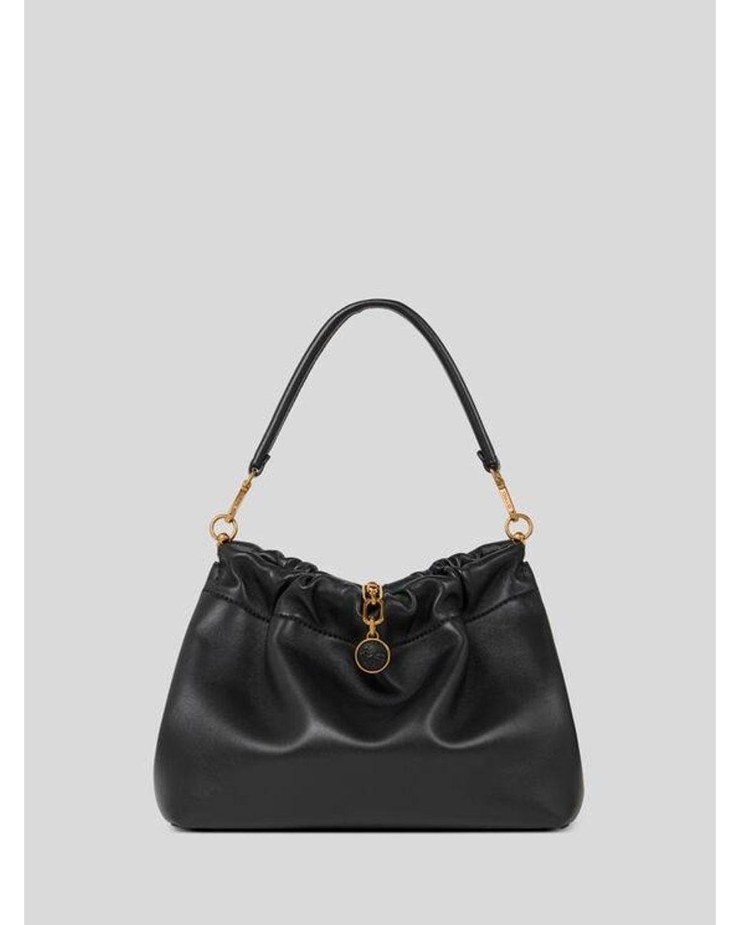 Etro Black Medium Vela Blossom Bag