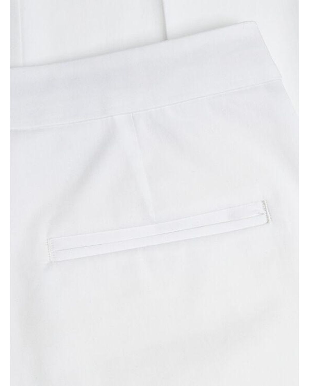 Etro White Cropped Stretch Cotton Trousers
