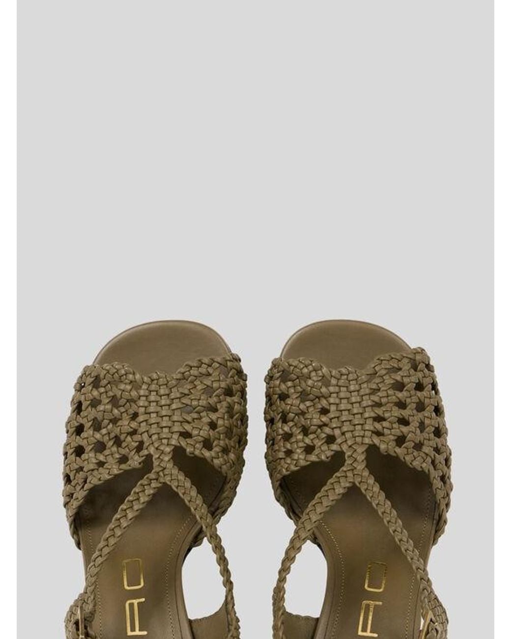 Etro Metallic Woven Sandals
